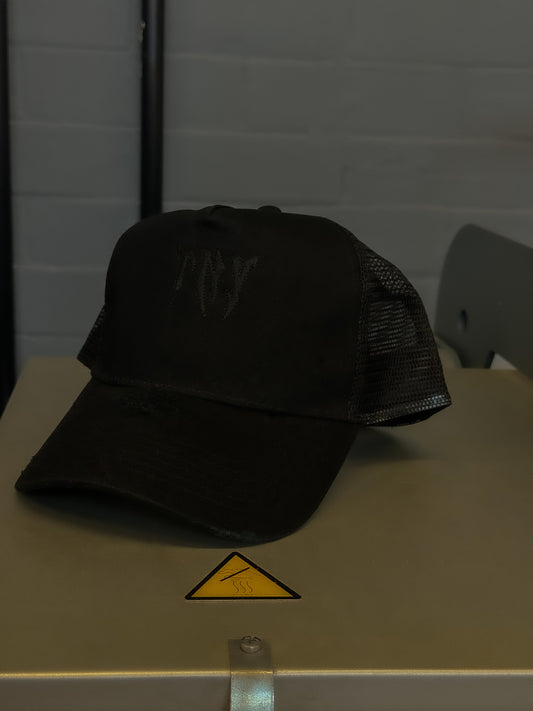 Distressed Onyx Blackout Cap